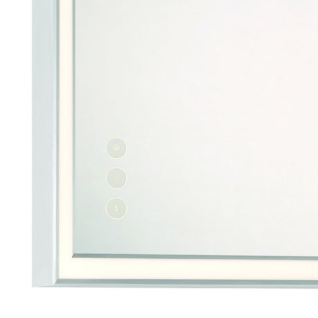 Albin Large LED Rectangular Mirror 30" x 42", Brushed Nickel