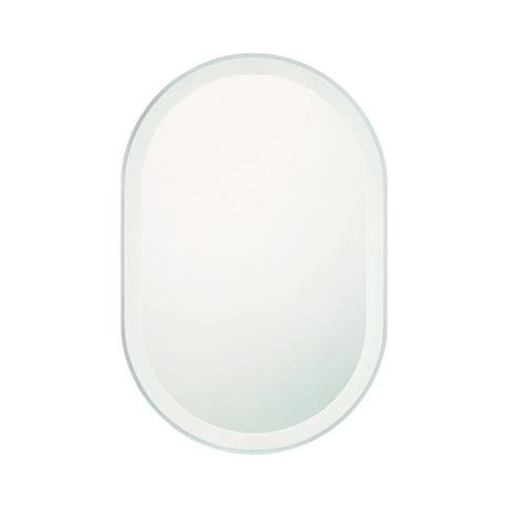 Sherman Medium LED Oval Mirror 24" x 36", Brushed Nickel