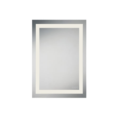 Herrick Medium LED Rectangular Mirror 24" x 32", Brushed Nickel