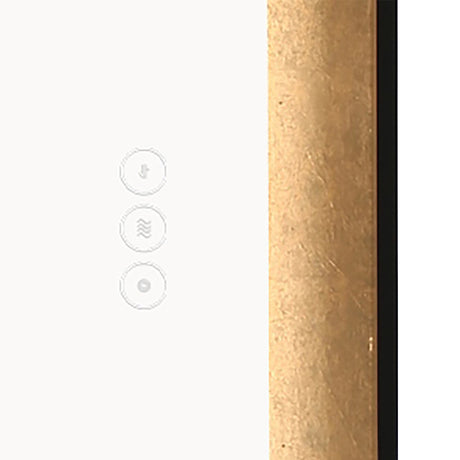 Oakdene Full Length LED Rectangular Mirror 26" x 65", Brushed Black and Brass Foil