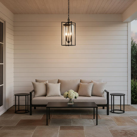 Peyton Outdoor Hanging Light 11", Textured Black