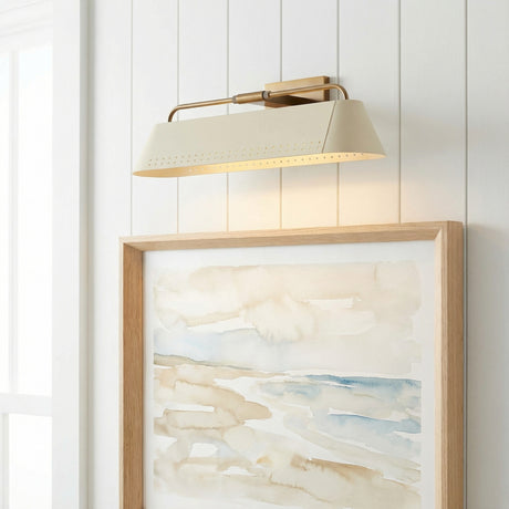Henley Picture Light 18", Patina Brass and Soft Sand