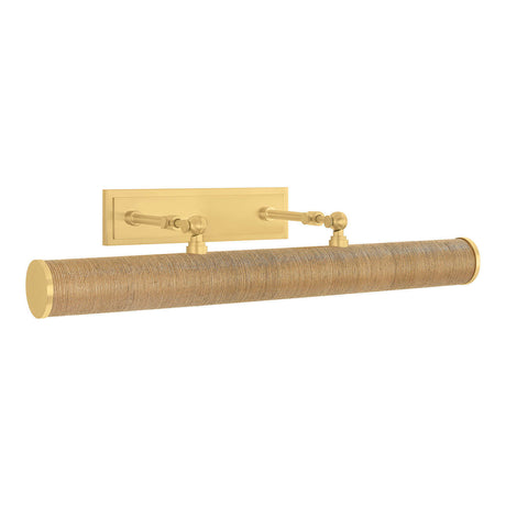 Judy Large Picture Light 24", Aged Brass and Grasscloth
