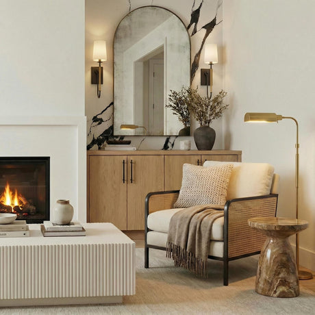 Gunther Floor Lamp 47", Modern Brass