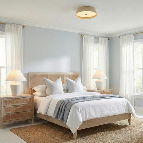 Lark Medium LED Flush Mount 16", Beige