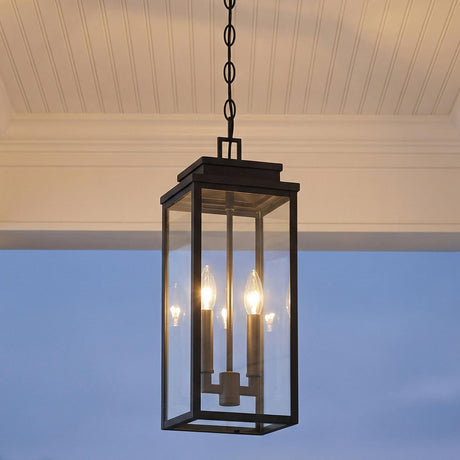 Trevor Outdoor Hanging Light, Medium 18", Black