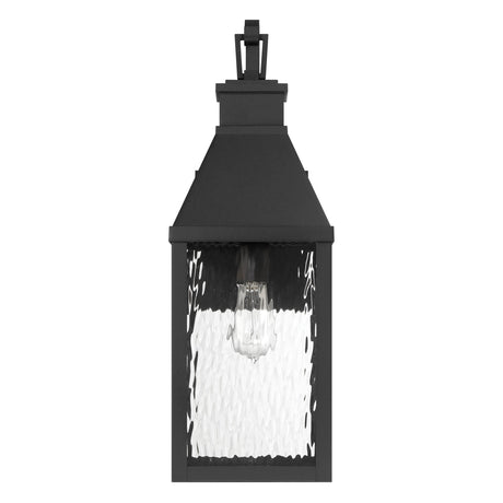 Westin Outdoor Wall Light, Large 23", Black and Water Glass