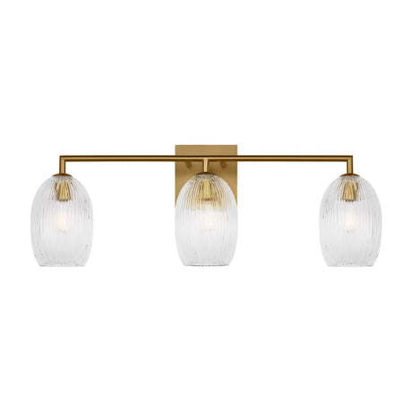 Fiora 3 Light Vanity 27", Modern Brass