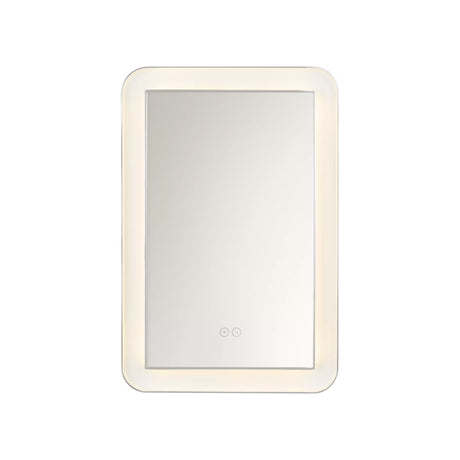 Hedley Rectangular LED Mirror 18" x 27", Polished Nickel
