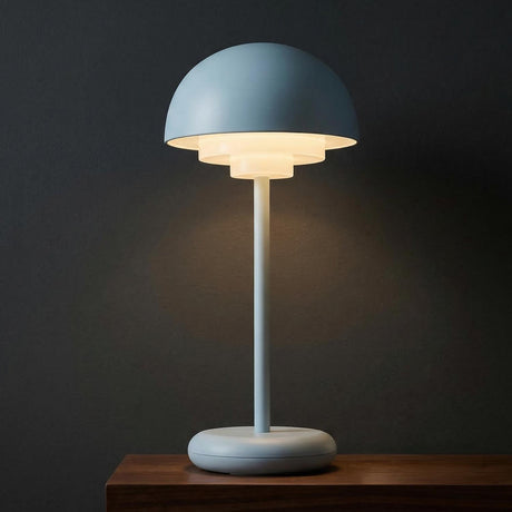 Carola Rechargeable Table Lamp 12", Baby Blue