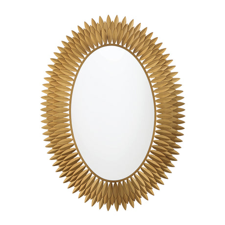 Alice Oval LED Mirror 31" x 42", Antique Gold