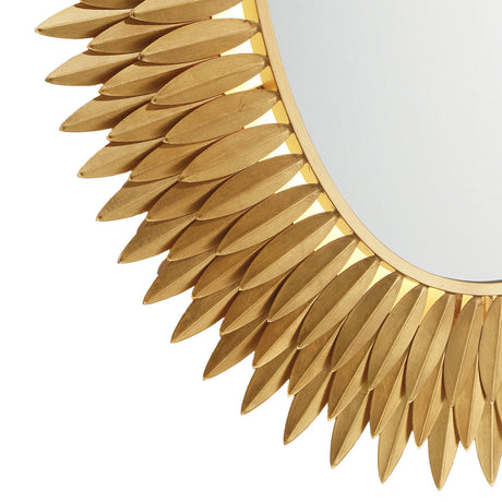 Alice Oval LED Mirror 31" x 42", Antique Gold