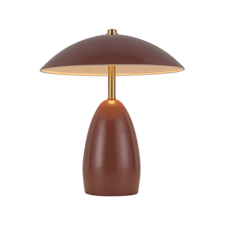 Aubrey Rechargeable Table Lamp 11", Maroon