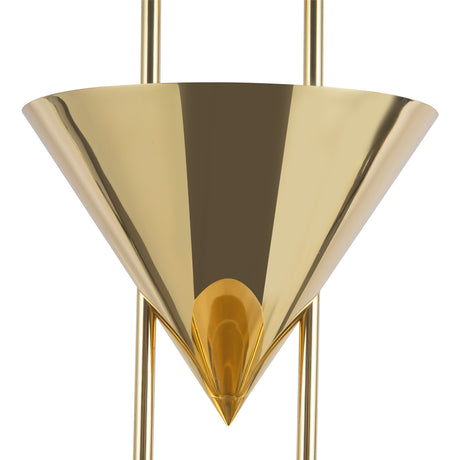 Zora Floor Lamp 67", Polished Brass