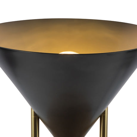 Zora Table Lamp 15", Urban Bronze with Polished Brass