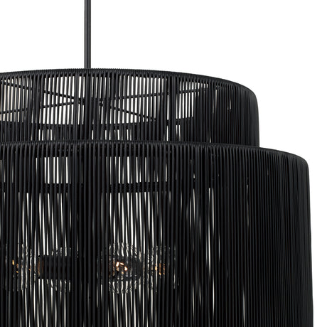 Luma 4 Light Outdoor Pendant 29", Black