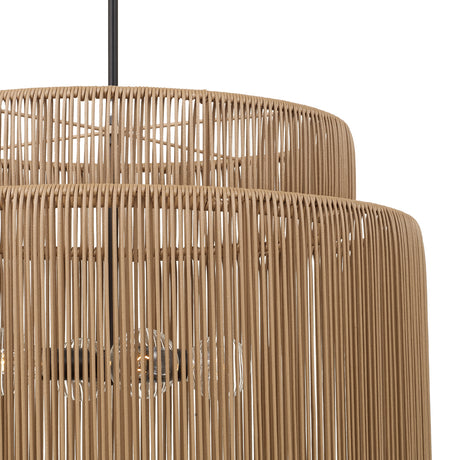 Luma 4 Light Outdoor Pendant 29", Sienna and Black
