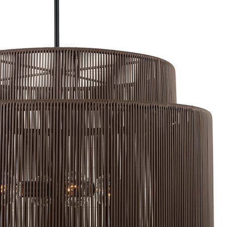 Luma 4 Light Outdoor Pendant 29", Umber and Black