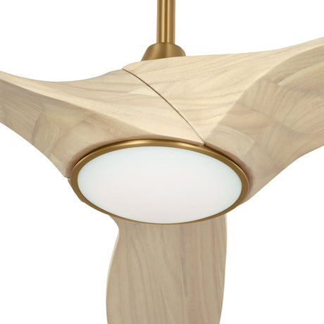 Osprey LED Smart Ceiling Fan 60", Whitewash Oak with Modern Brass