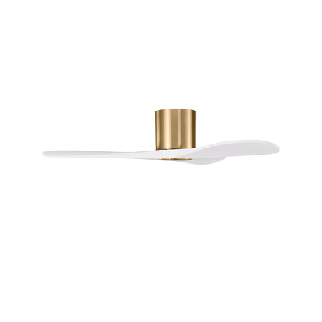 Eider Smart Ceiling Fan 44", Matte White Oak and Modern Brass