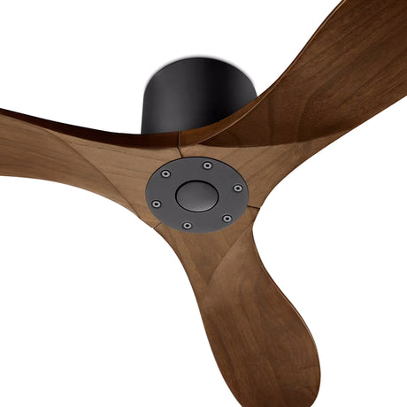 Eider Smart Ceiling Fan 44", Walnut Wood and Matte Black
