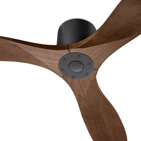 Eider Smart Ceiling Fan 52", Walnut Wood and Matte Black