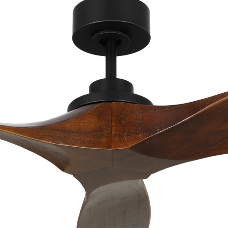 Heron Smart Ceiling Fan 60", Walnut Wood and Matte Black