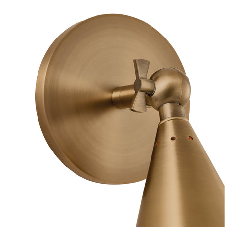 Faye Adjustable Wall Sconce, Patina Brass