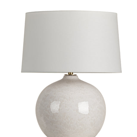 Syrene Table Lamp 21", Glossy Chalk with White Shade