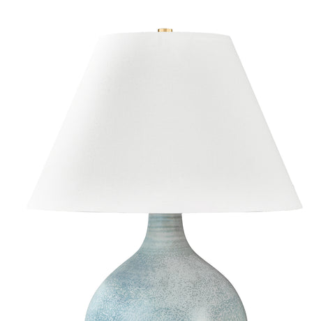 Jessa Table Lamp 27", Light Blue Glaze with White Shade