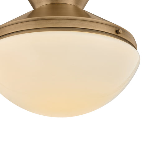 Townsend Semi-Flush Mount 12", Patina Brass and Milk Glass