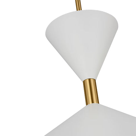 Errol Extra Large LED Pendant 30", Modern Brass and Matte White